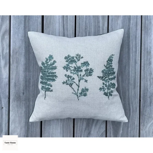 Grn Herbarium pude Broderikit fra Baldyre