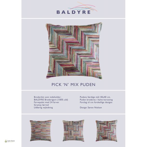 Pick `n`mix pude - 3 varianter  Broderipakke fra BALDYRE