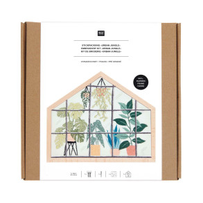 Broderi Kit Traced, Urban Jungle, small, incl. hus ramme