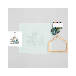 Broderi Kit Traced, Urban Jungle, small, incl. hus ramme