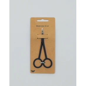 Broderisaks med spids, sortlakeret, 10 cm