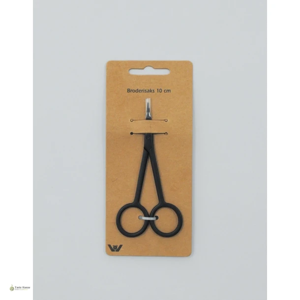 Broderisaks med spids, sortlakeret, 10 cm