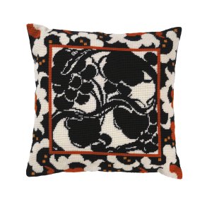 Bindesbl Broderi kit Pude korssting p stramaj  38 x 39 cm 