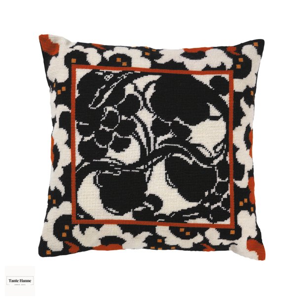 Bindesbl Broderi kit Pude korssting p stramaj  38 x 39 cm 