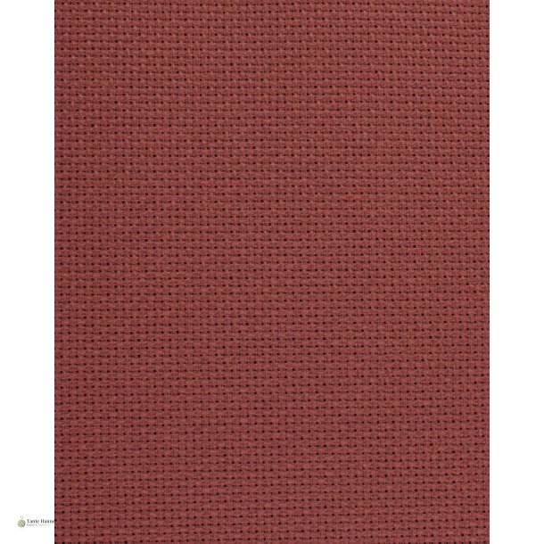 Broderistof Aida 5,4 tr�de pr. cm. 14". 130 cm bred.  Farve Raspberry-Chocolate 93