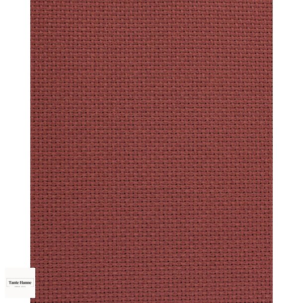 Broderistof Aida 5,4 trde pr. cm. 14". 130 cm bred.  Farve Raspberry-Chocolate 93