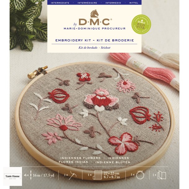 DMC broderikit Eco Vita Indiennes Flowers 