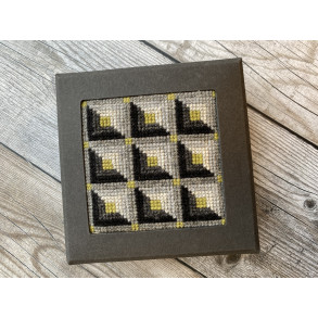 Gr� Loc Cabin i �ske , Broderi Kit - design TanteHanne.dk