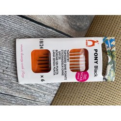 Pony Black broderi nle str. 24/18  pakke med 6 nle. Uden spids.