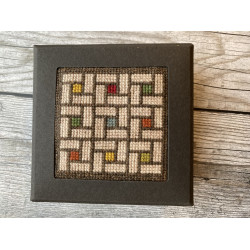 Brun Matrix  i �ske , Broderi Kit - design TanteHanne.dk