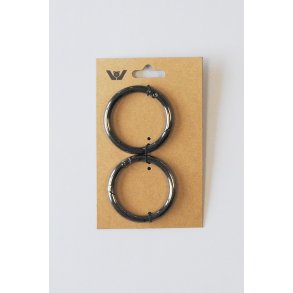 Karabinhage, ring, 38 mm, gun  2 stk. i pakken. 