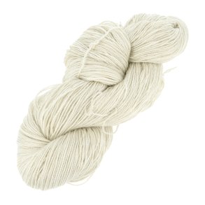 Ufarvet garn RAW 1  Merino 68%, Polyamid 17%, Polyacryl 12%, 3% Metallic Superwash,  410 m/100 gram