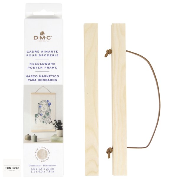 Magnet ramme til broderi, lille, lngde 20 cm