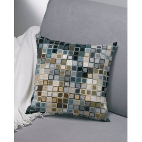 Broderi kit fra Permin- Pixel  i gr/bl farver 38 x 38 cm.