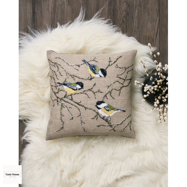 MusvitterTraner broderi kit (Puden til hjre)  40 x 40 cm