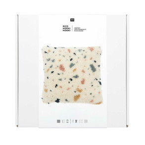 Rya Pude kits fra Rico Hooki Hooki Latch Hooking model Pillow Terrazzo
