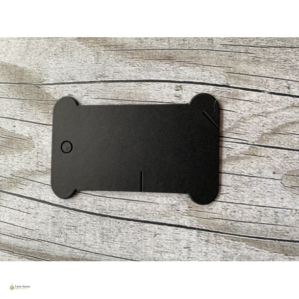 Vindsel i sort  pap 6,8 x 4,2 cm /3,5 cm, 10 stk. 