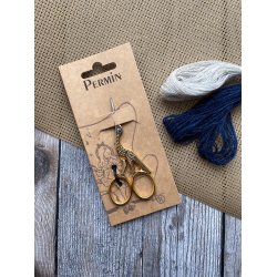 Broderi saks stork, guld "look", 10 cm 