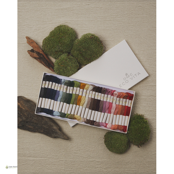 Broderi Kit - broderi opbevarings ske til DMC Eco Vita 30 farvers Collektion