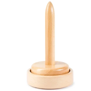 Garnn�gle holder med spyd i lyst tr� 10 x 20 cm 