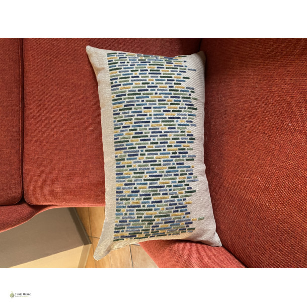 Broderi Kit, Korssting i Spil Pude 30 x 50 cm