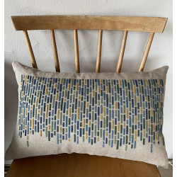 Broderi Kit, Korssting i Spil Pude 30 x 50 cm