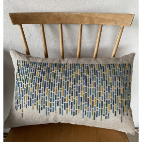 Broderi Kit, Korssting i Spil Pude 30 x 50 cm