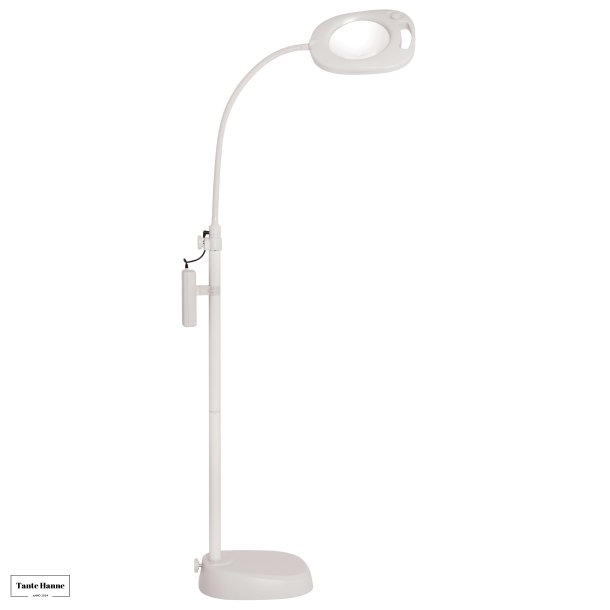 Broderilampe 3 i 1 fra PURElite  - gulvlampe, bordlampe eller klemlampe 