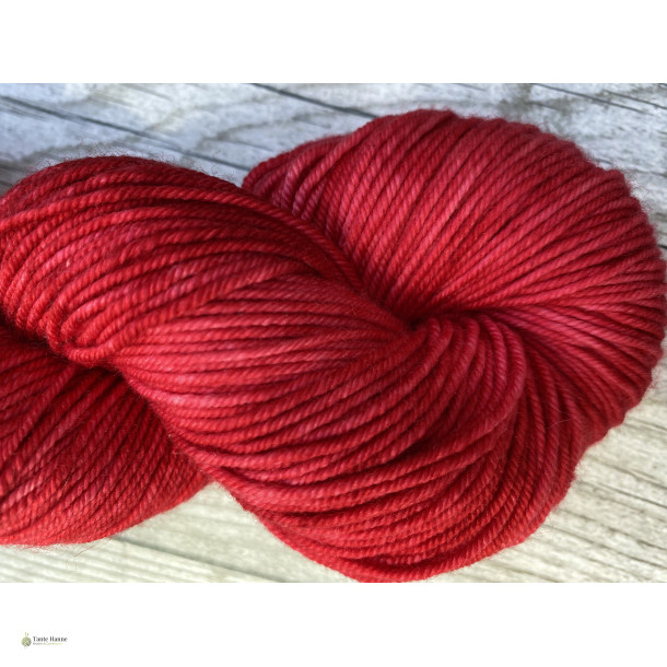Rose - H�ndfarvet garn, Merino 80%, silke 20%   100 gram 