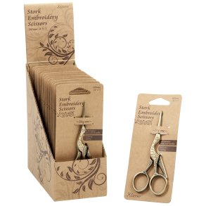 Broderi saks stork, Gammel guld 