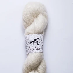Ufarvet garn Gepard Kid Seta Mohair 70%, Silke 30%  410 m/50 gram