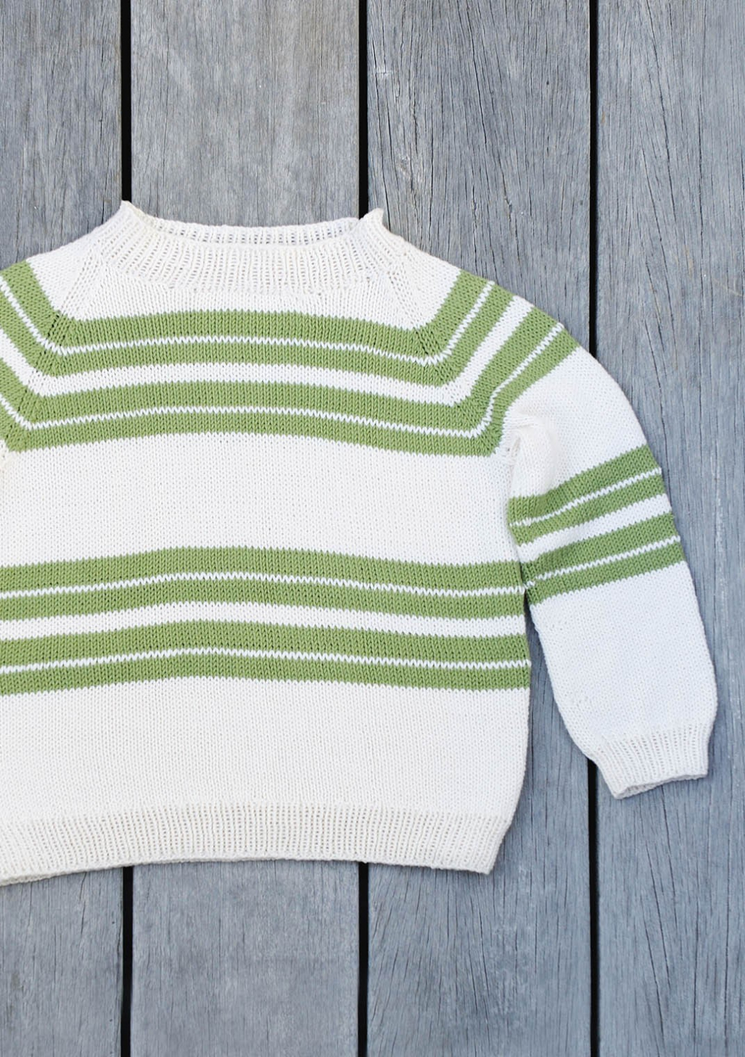 Drenge sweater med striber - PDF opskrift Børn - gratis strikkeopskrifter - Tante Hanne
