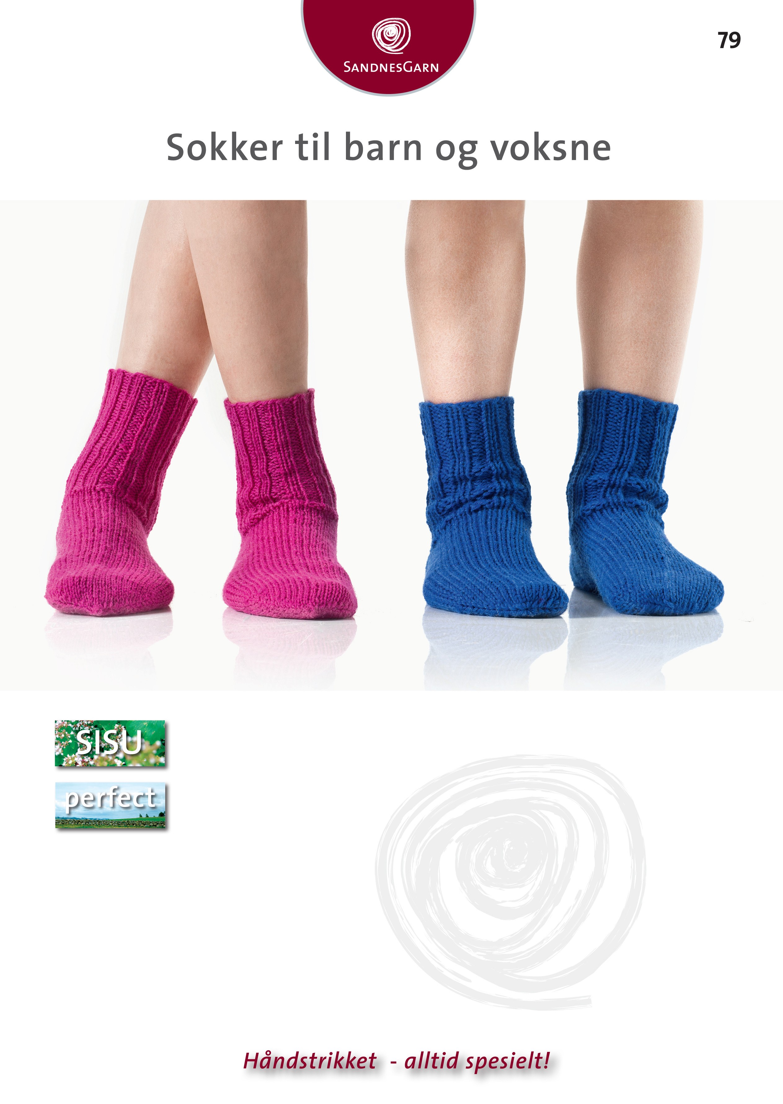 Sokke strømpe opskrift til barn og voksen i Sisu og Percet garn, gratis PDF - Sandnes Baby / Barn enkelt opskrifter - Tante Hanne